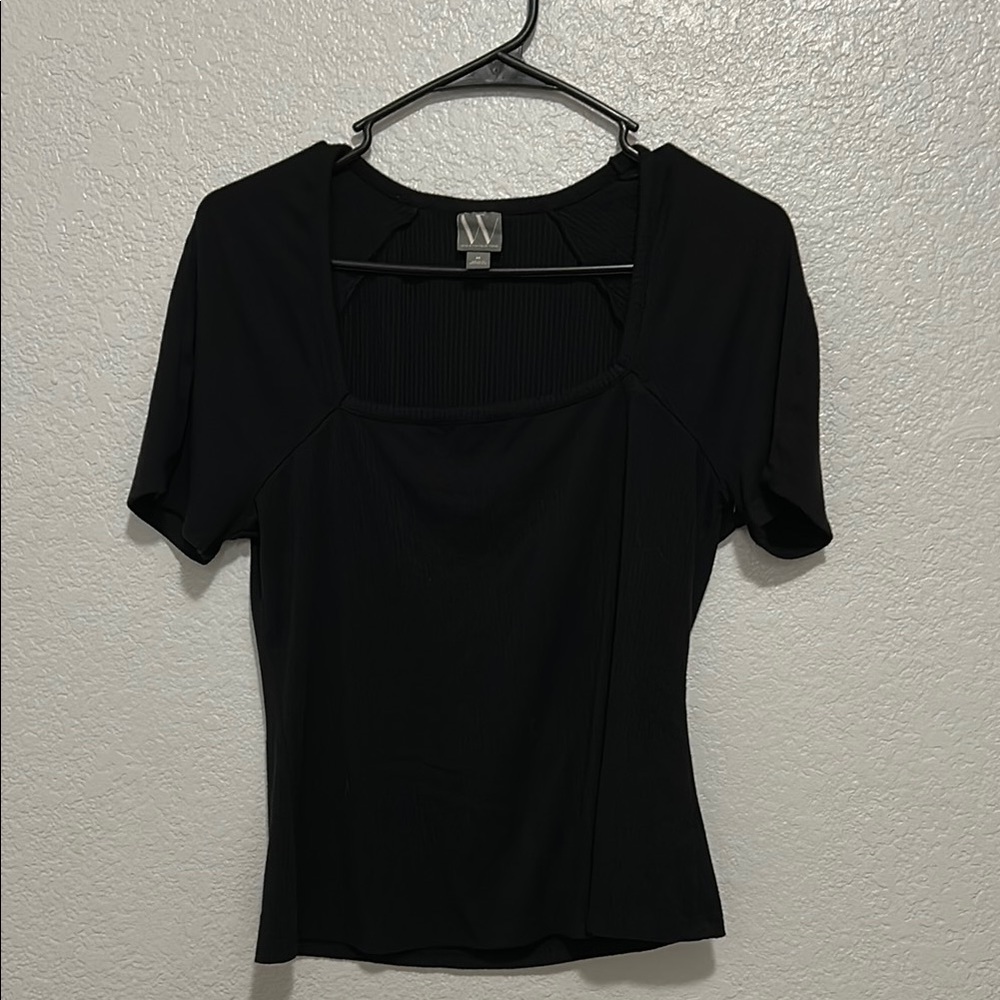 Elegant Black Short Sleeve Top